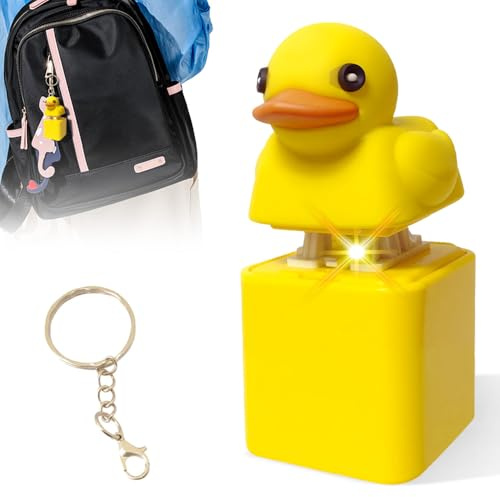 Quacking Fidget Toy, 2026 Neu Anti Stress Spielzeug mit Licht Und Sound, Enten Schlüsselanhänger Ideal für Stressabbau Freizeit Lustige Gadgets Stressabbau Tastatur Fidget Toys (1Pcs)