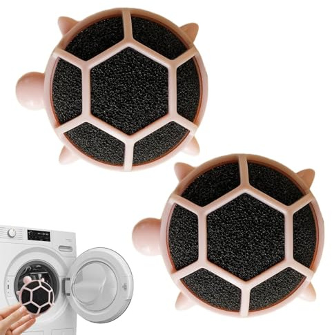 Juego de 2 quitapelusas para lavadora y secadora, diseño de tortuga | atrapaspelo de perro para ropa, ropa de cama y secadora