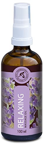 Massageöl Entspannung mit Natürlichem Lavendelöl 100ml - Massage Öl Beruhigende Mit Herrlichem Duft - Naturkosmetik - für Guten Schlaf - Entspannung - Wellness - Schönheit - Pflegeöl - Hautöl