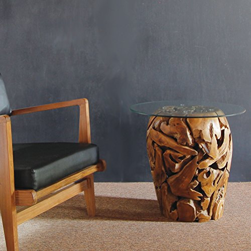Bressmer XILON Teakholz Wurzel Beistelltisch Teak Wurzeltisch massiv Handarbeit Unikat Treibholz Couchtisch