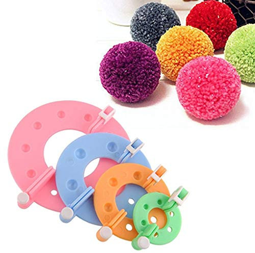 Pom Pom Maker,8 Stück PomPom Making Tool Verschiedene Größen für Wolle Stricken Handwerk DIY PomPom Fluff Balls