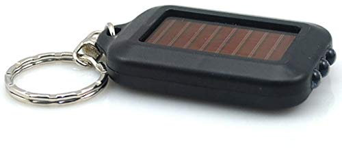 Ogquaton Mini Portable Solar Power 3 LED Light Lamp Keychain Torch Flashlight Keyring Convenient and Practical