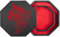 shibby Würfelbrett mit Würfel-Ablage und Deckel für alle Tabletop Spiele - 23,5cm floral M2-2 (rot)