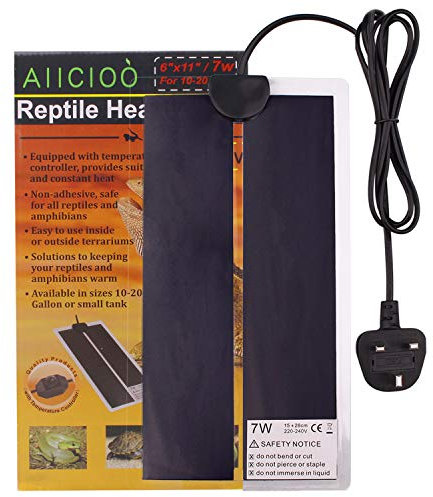AIICIOO Terrarium Heated Pads for Lizards - Vivarium Heat Pads Aquarium Heating Mat Tank Warmer for Reptiles, Lizards, Turtles, Snakes, 7W