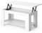 Vicco Couchtisch Lorenz, klappbare Beistelltisch, Weiß, 100 x 50 cm mit Liftfunktion