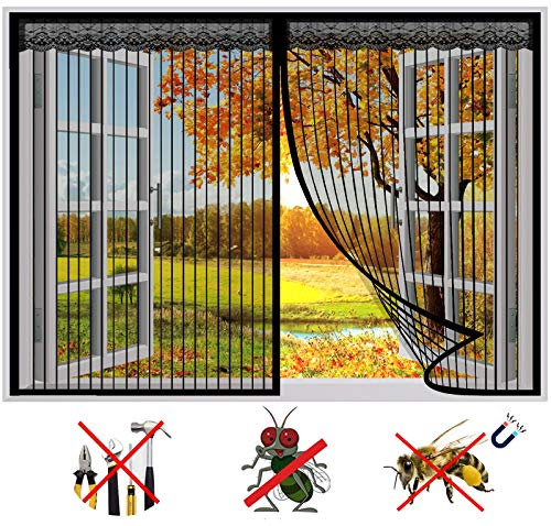 Zanzariera Magnetica Porte, Chiusura Automatica Tenda Anti Zanzare Insetti, Tende Zanzariera Totalmente Calamite, Autoadesiva Traspirante, Maglia Magnetico, per Porta Finestra Balcone