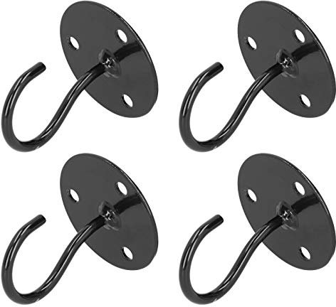 AMONIDA Muttertagsgeschenk Wandhalterungen, klassisches Design Einfach zu installierende Deckenhalterungen, Schwarz für Blumentöpfe Laternen Pflanzgefäße Hängende Vogelhäuschen
