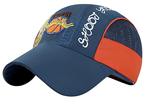 FakeFace Kinder Basecap Schirmmütze Schnelltrocknend Mesh Kappe Baseball Cap Sonnenhut Junge Mädchen Basketball Sportkappe Einstellbar Baseballmütze Bestickte Sommerhut