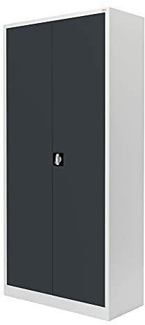 STIER Universalschrank mit 4 Fachböden à 40 kg Tragkraft, 1800x800x380mm, verschließbar, anthrazitgrau, verschweißt