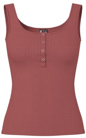 PIECES Damen Pckitte Tank Noos Top, Apple Butter, S EU
