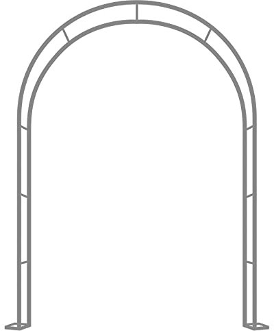 Mezzo Arco Per Rampicanti In Ferro Per Piante Rampicanti, Decoro Esterni Pergolato, Tubolare In Ferro Zincato di 19 Mm di Diametro, Resistente Alle Intemperie E Alla Ruggine 6-8 Ft (3 Colori, 9 Dimens