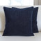 Encasa XO Chenille Kissenbezüge Set von 2 | Navy Blue - (24x24) (60x60 cm) | Dekorative Akzent Quadratische Wurfkissenbezüge Für Couch, Heimdekoration, Sofa