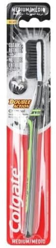 Cepillo de dientes COLGATE MEDIUM - CARBÓN DE DOBLE ACCIÓN ,colores surtidos