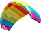 HQ Lenkmatte Lenkdrachen Kick 180 Single Skin Kite Vierleiner Matte ohne geschlossene Luftkammern Drachen für Kinder und Erwachsene 180x63cm inkl. 50kp Dyneemaschnüren 4x20m auf Quadgriffe ab 10 Jahre
