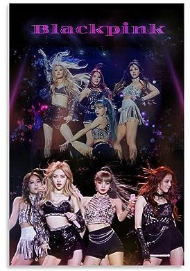 UMCHU BlackPink Lisa Jennie Jisoo Rose Poster Dekorative Malerei Leinwand Wandkunst Wohnzimmer Poster Schlafzimmer Malerei,Wandkunst Bilddruck Moderne Familienzimmer Dekor 08x12inch(20x30cm)