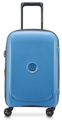 DELSEY Paris - Belmont Plus - Valise soute Rigide Matière Recyclée et Recyclable 82x52x35 cm - 123 L - XL - Bleu Zinc