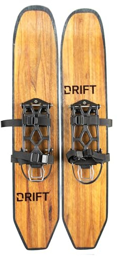 DRIFT Snow Boards 35-Inch Ski Board with Nylon Climbing Skin - Uphill Performance Snow Shoes for Cross Country Skiing – Perfect Snowboards for All Snow Mountain Adventure - Oxygen