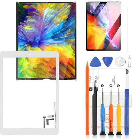 Écran LCD pour iPad 5 2017 9.7 A1822 A1823 (pas pour Air 1) Écran LCD +Tactile Digitizer Matrix Kit de Pièces de Réparation avec Bouton Accueil & Outils (Noir)