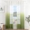 MIULEE Gardinen Transparent Vorhänge Farbverlauf Voile Sheer 2er Set Vorhang mit Ösen Dekoschal Fensterschal für Schlafzimmer und Wohnzimmer 225 cm x 140 cm(H x B) Olivgrün