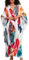 Bsubseach Plus Size Caftan Dresses for Women Bathing Suit Cover Up Swimsuit Beachwear Feather Combo