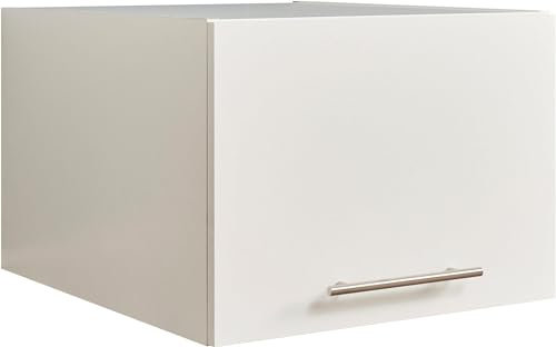 möbelando Schrankaufsatz >LAUNDREEZY< in weiß, Holzwerkstoff - 50x38x67,5cm (BxHxT)
