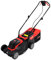 Cordless Lawnmower 33cm RocwooD 20V 2 x 2.0AH Batteries & 1 x Charger 35cm Rotary Blade 25L Grass Catcher 25-40-60mm Cutting Height Adjustment
