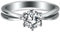 Beydodo Edelstahl Damen Ring Freundschaft, Frauen Ringe Solitär mit 6MM Zirkonia Partnerringe Silber Ring Personalisiert Nickelfrei Größe 54 (17.2)