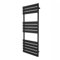 Radiador Toallero Panel plano | 1200 mm x 450m |Negro | Acero Primera Calidad | Certificado CE: CE y UKCA | Kit de Fijación y Cepillo de Limpieza GRATIS | Calefactor