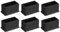 QUARKZMAN 6Pcs Embouts de Pieds de Chaise Carrés en PVC, 50mm x 25mm OD, Noirs, pour Protéger Les Pieds de Meubles de Table, Les Couvercles de Pieds de Chaise, Les Protecteurs de Sol