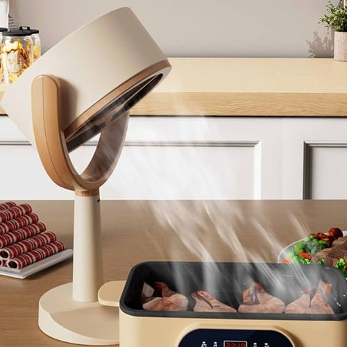 Desktop-Dunstabzugshaube, Tragbare Dunstabzugshaube, Effiziente Filterung, Starke Adsorption, Geräuscharmer Küchenabluftventilator mit Einstellbarem Winkel für Hot Pot, Grillen,