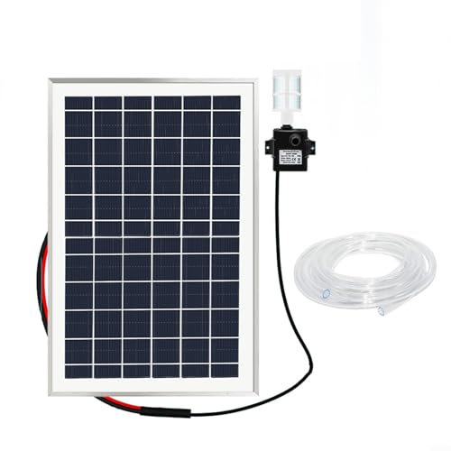 Oniissy Solar-Springbrunnenpumpe, 9 V, 10 W, montierte Solarmodul-Tauchpumpe, polykristallines Solarpanel für kleine bis mittelgroße Behälter