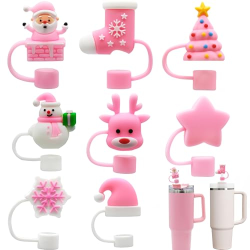 Christmas Straw Cover (8pcs Christmas Straw Covers)