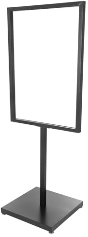 Shiyinge Werbeaufsteller PlakatstäNder Kundenstopper Werbetafel Gehwegaufsteller Eisen A1 WerbeträGer Plakat Tafel Aufsteller Restaurant Bar für Plakate und Werbung mit einer Dicke von 5mm Schwarz