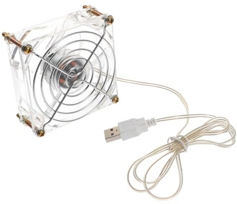 SEWOART Pet Cooling Fan Portable Table Fan Cooling Mini Fan Pet Cooling Tool Pet Summer Fan Hamster Cage Accessories Portable Pet Fan Desktop Fan Plug-in Fan Safety Fan Transparent Acrylic