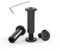 ORTAVA Lot de 10 vis de connexion M5 x 25 mm - Vis de meuble - Écrou à douille M5 - Vis à douille en acier inoxydable A2 V2A - Oxyde noir - Connecteur d'armoire avec clés Allen