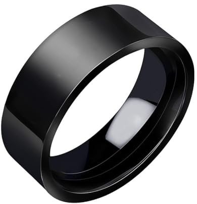 Ring Ringe Damen Bijouterie Herren Stern des Lebens Ring Glänzend Männer Und Frauen Retro Party Einfach Geometrisch Gothic 12 Größe Blank Schwarz