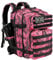 LHI Tactical Military Backpack for Men and Women 35L Army Assault Pack Bag Small Rucksack with Bottle Holder - Pink Tie-Dye