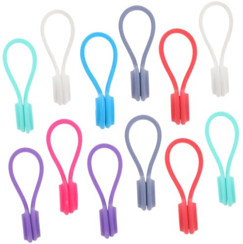 Elegante Kabelbinder Aus Silikon Magnetisch für Datenkabelhalter Stück Zufällige Farbe