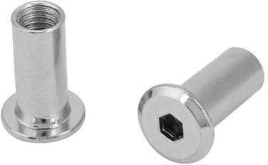 Aramox Dadi Piatti Placcati in Ferro, Dado Esagonale a 8 Dadi Piatti, Dado Esagonale M8 Dado a Manicotto a Testa Tonda con Dado Esagonale Mobili (M8*15(50 Pezzi))