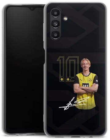 DeinDesign Slim Case kompatibel mit Samsung Galaxy A13 5G Silikon Handyhülle transparent Hülle extra dünn Borussia Dortmund BVB Julian Brandt