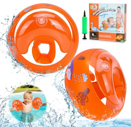 Manguitos de Natación para Niños, Manguitos Piscina Bebé de 2-6 Años con 3 Airbags Independientes, Apto para 10-30 Kg, Ayuda para la Natación y Dispositivo de Seguridad para Niños y Niñas