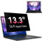 Yklssm Filtre de Confidentialité 13.3 Pouces 16:9, Filtre Ecran Ordinateur Portable Compatible avec HP/Dell/Acer/Lenovo/Thinkpad/Envy, Amovible Anti Espion/Lumiere Bleue Protection Ecran Film Laptop