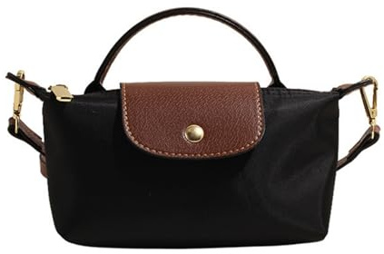 Women's Fashion Colorblock Mini Crossbody Bag Solid Color Square Purse with Adjustable Strap Elegant (Black)