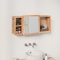 XINCXIN Spiegelschrank, unterschrank waschbecken Badezimmer möbel badmöbel badezimmerunterschrank 80x17x34 cm Massivholz Nussbaum