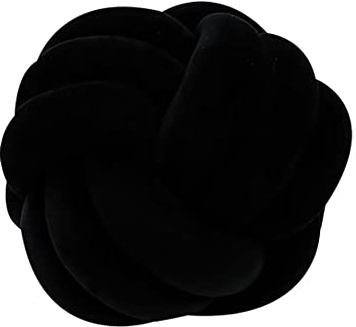 QVQV Knotenkissen, Couchkissen, Sofa Kissen, Knoten-Ball-Kissen, Deko Zierkissen, Geknotetes Kissen für Sofa, Rund Knoten Knoten, Knot Pillow Ball, Schwarz, 20cm
