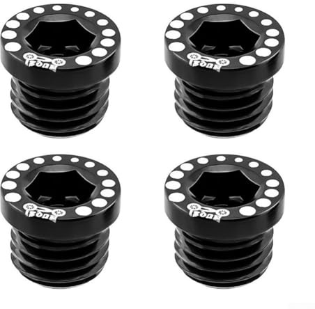 babominimer Aluminium Alloy V Brake Post Cover Dust Cap Set, M10x1.25 Threaded V Brake for PLUGGER Compatible with for Mountain and Folding Front Fork Brake Mount Protection,(Black)