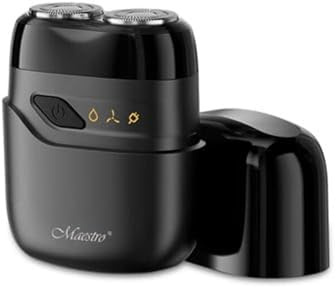 Maestro MR-671 Elektrorasierer für Reisen | 2 Präzisionsköpfe | IPX7 | USB-C | 60 Minuten Betriebszeit | LED-Bildschirm | Kompakte Größe für unterwegs und den täglichen Gebrauch