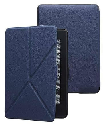 Compatibile con Kindle Paperwhite 4 (2018) 10a generazione (Colore: Blu scuro) Custodia in pelle Smart flip back