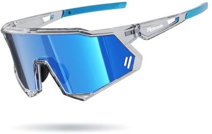 Robreda Fahrradbrille Herren Damen,UV400 Schutz Vollrand Schnelle Brille | [Vollrahmen/winddichter/robust und stoßfest],TR-90 Ultraleicht Sportbrille Sonnenbrille ,für Fahrrad, Laufen, Rennrad,MTB