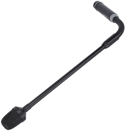 Bewinner Microphone Dynamique à Col de Cygne XLR Mâle à 3 Broches, Microphone Dynamique Réglable Professionnel pour Table de Mixage DJ, Micro à Col de Cygne en Alliage d'aluminium avec Alimentation